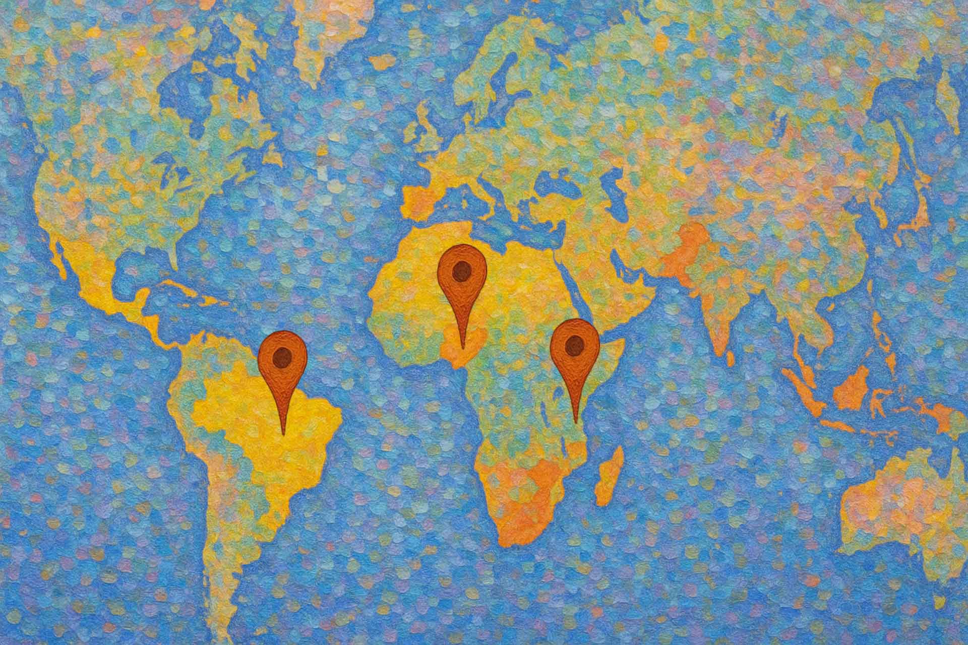 Places where Paraiba is sourced on the map