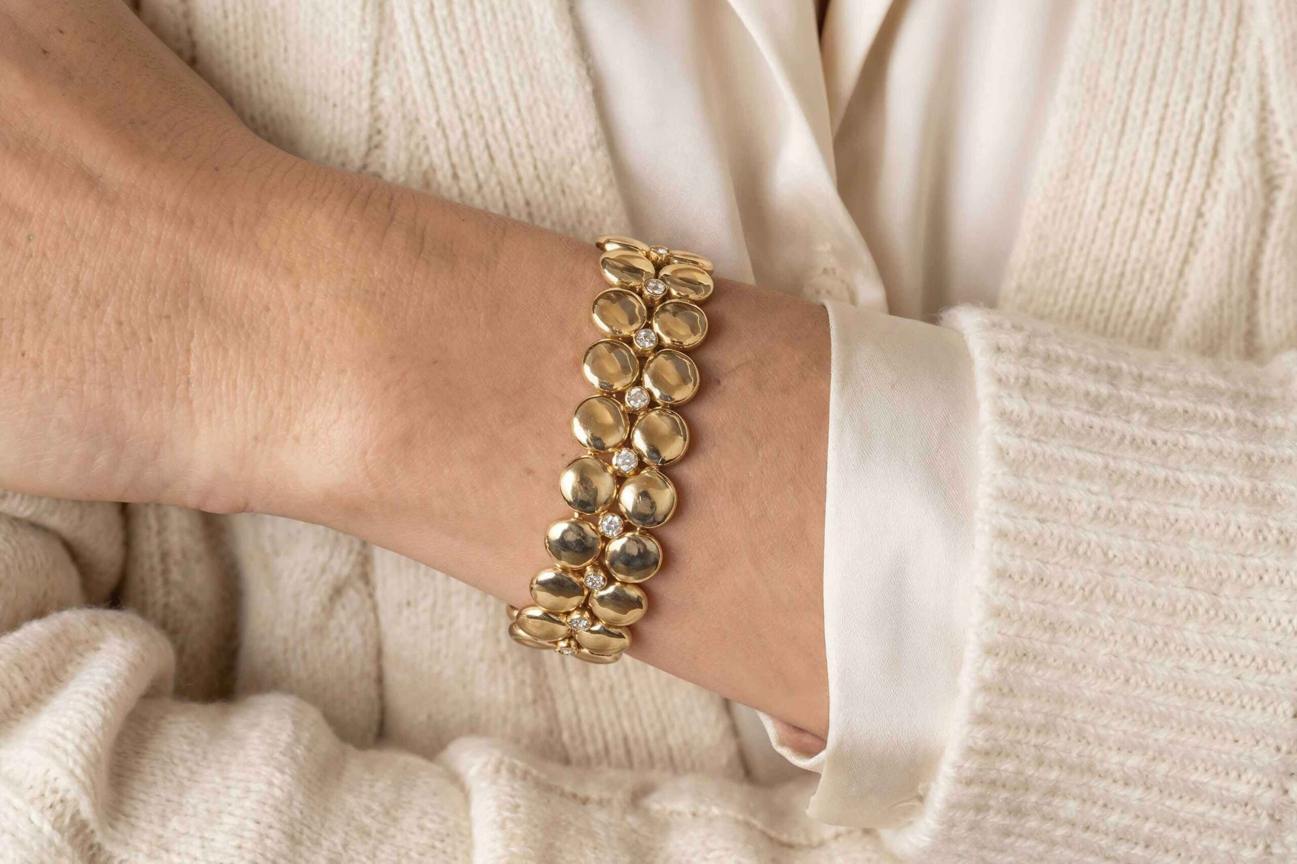 Vintage bracelet on a hand