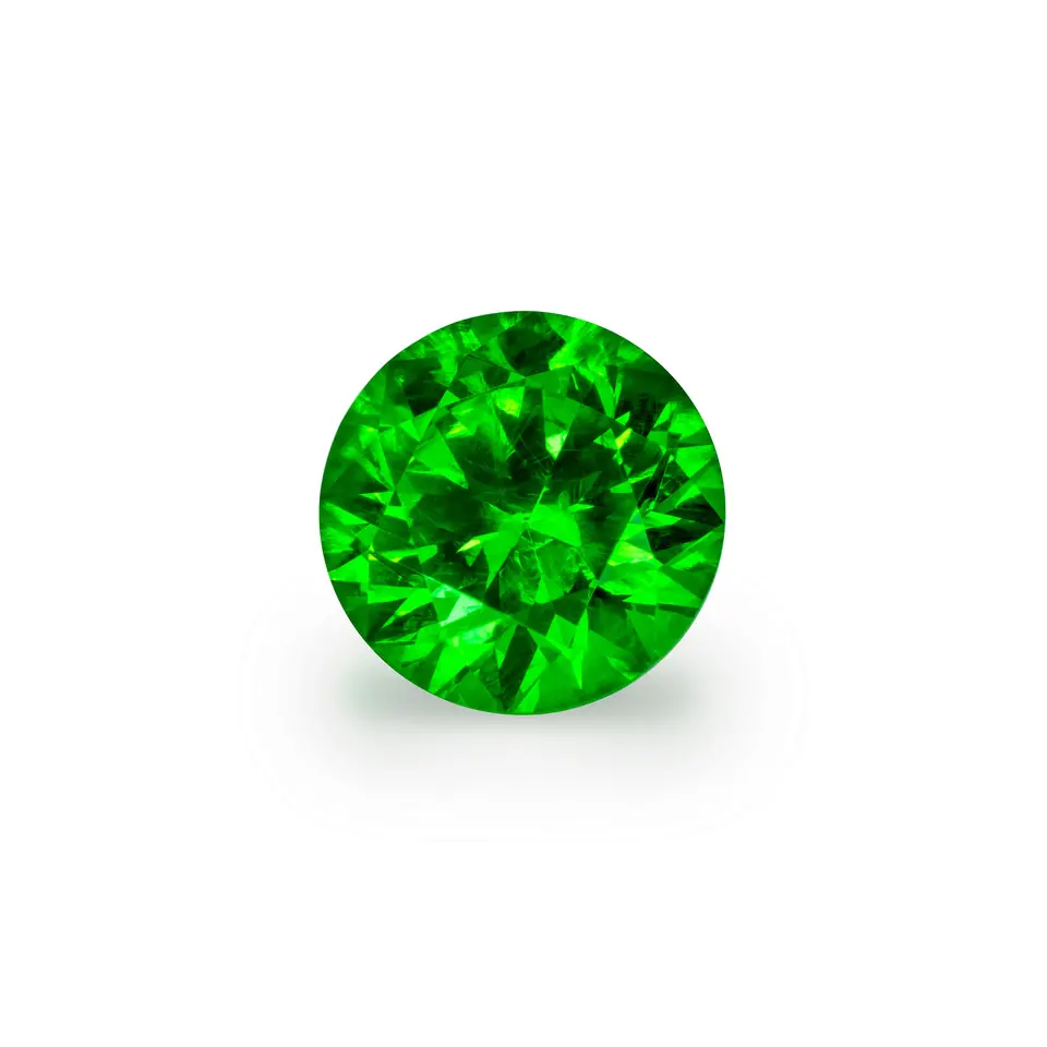 3.14 carat Round Shape Uralian Demantoid AGL