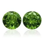 3.21 and 3.44 carat Pair of Round Uralian Demantoid AGL - thumb picture 