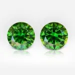 1.02 and 1.06 carat Pair of Round Shape Uralian Demantoid - thumb picture 