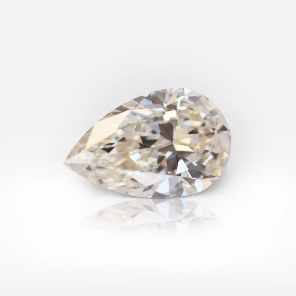 1.01 carat Light Yellow (U-V) VVS1 Pear Shape Diamond GIA