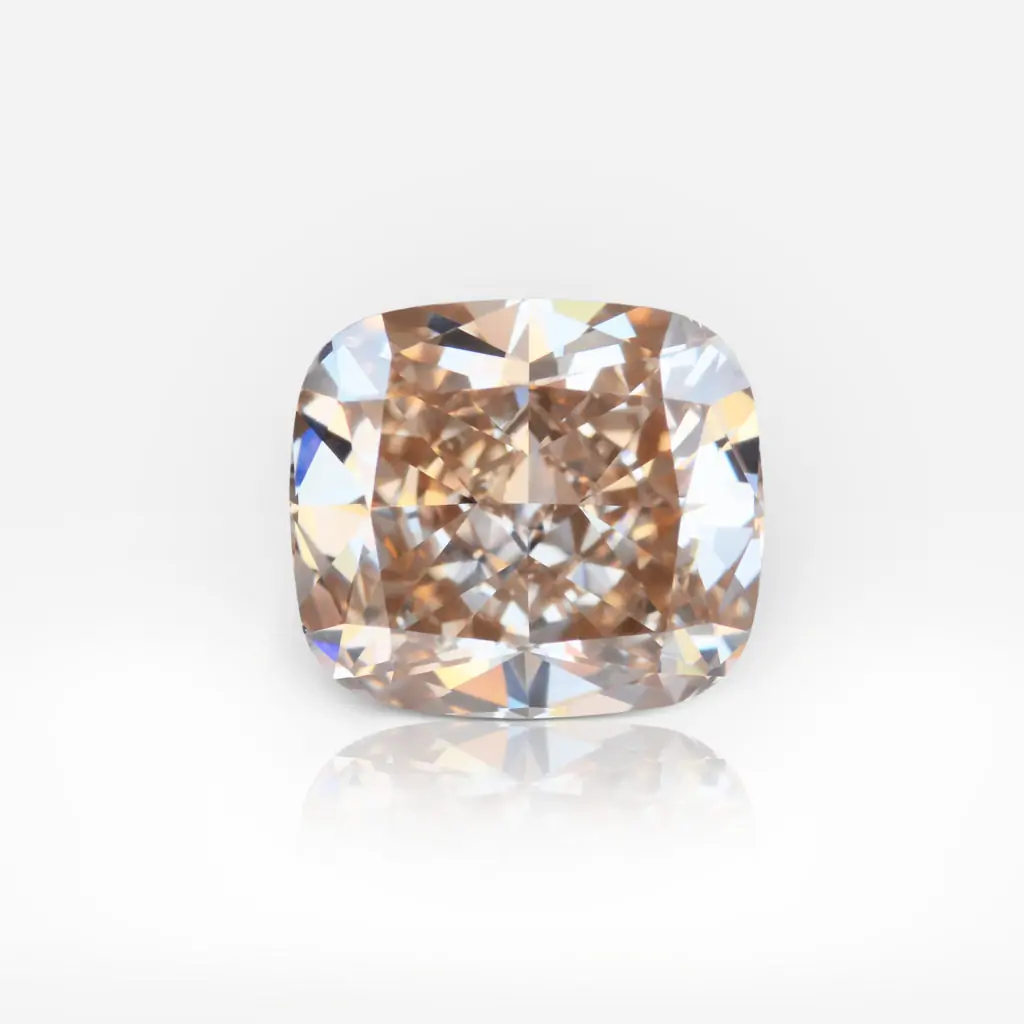 5.01 carat Fancy Light Yellowish Brown VVS1 Cushion Shape Diamond GIA