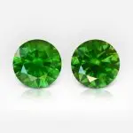 1.30 and 1.34 carat Pair of Round Shape Uralian Demantoid - thumb picture 