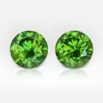 1.49 and 1.64 carat Pair of Round Shape Uralian Demantoid - thumb picture 