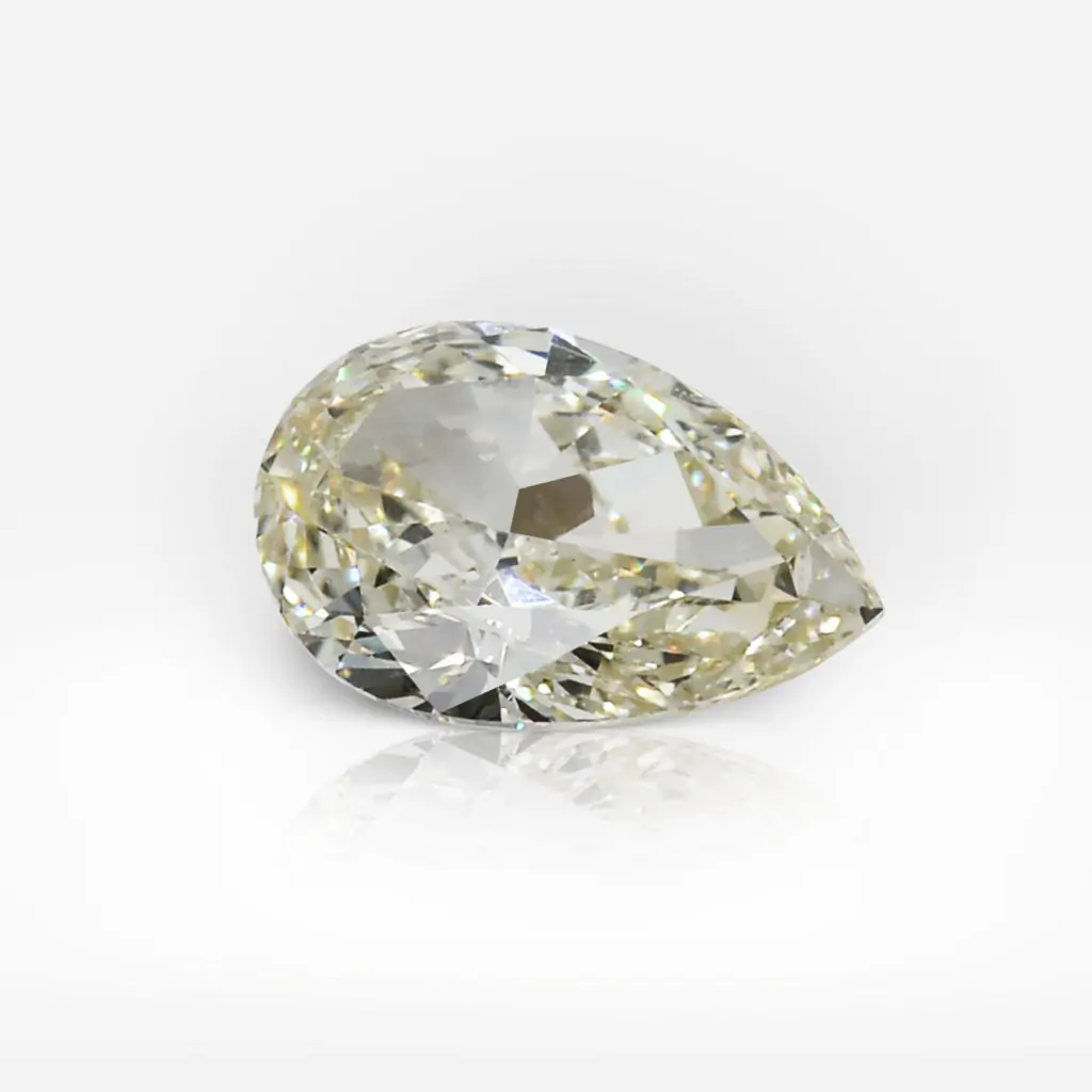 1.08 carat Light Yellow (W-X) VVS2 Pear Shape Diamond GIA