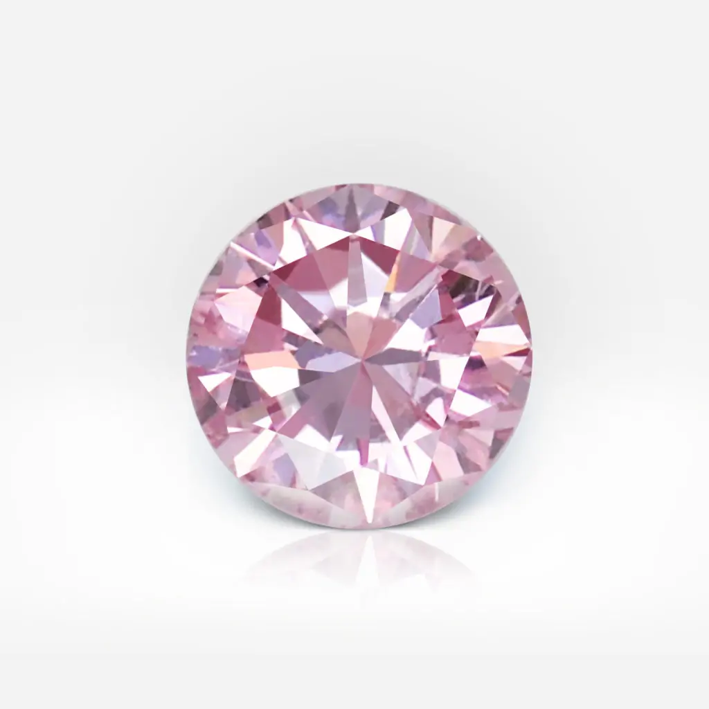 0.14 carat Fancy Intense Purplish Pink Round Shape Diamond GIA