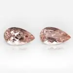 10.54 carat Pair of Pear Shape Peach Pink Brazilian Morganite - thumb picture 