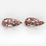 13.72 carat Pair of Pear Shape Pink Peach Brazilian Morganite - thumb picture 