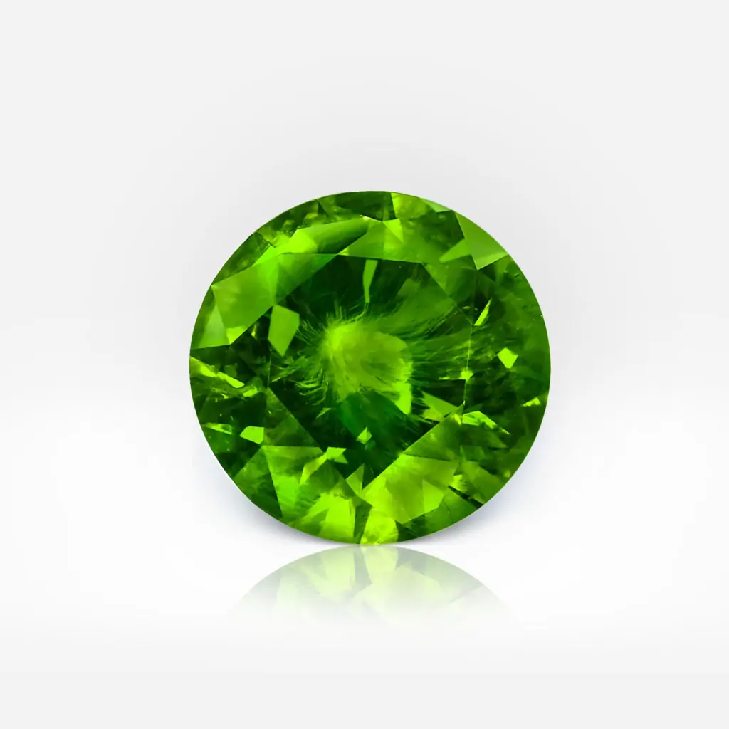 6.13 carat Round Shape Uralian Demantoid AGL