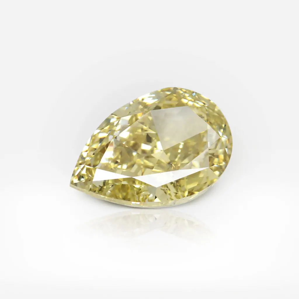 2.21 carat Fancy Intense Yellow VS1 Pear Shape Diamond GIA