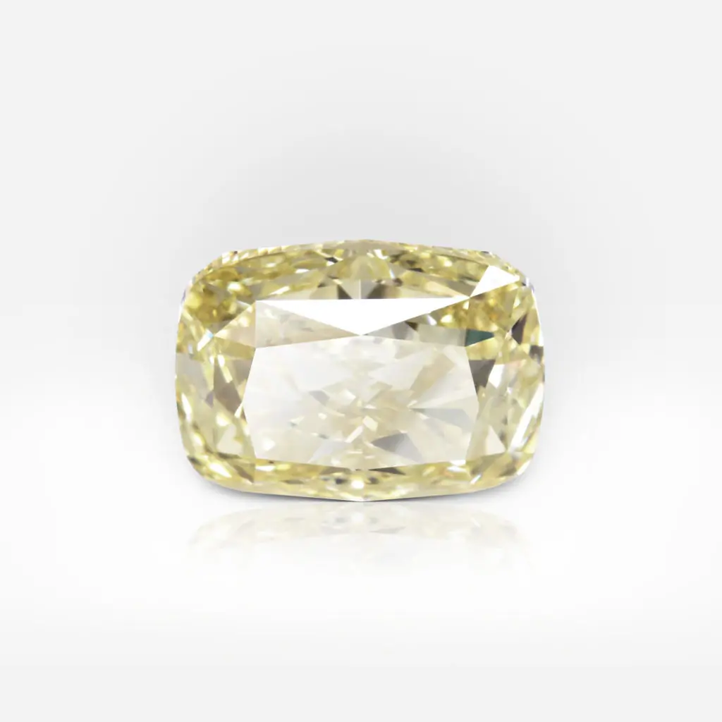 4.10 carat Fancy Intense Yellow VS2 Cushion Shape Diamond GIA