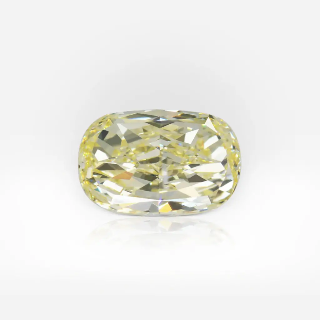 1.52 carat Fancy Light Yellow VS2 Cusion Shape Diamond GIA