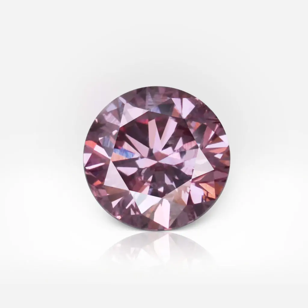 0.43 carat Fancy Vivid Purple-Pink SI2 Round Shape Diamond GIA