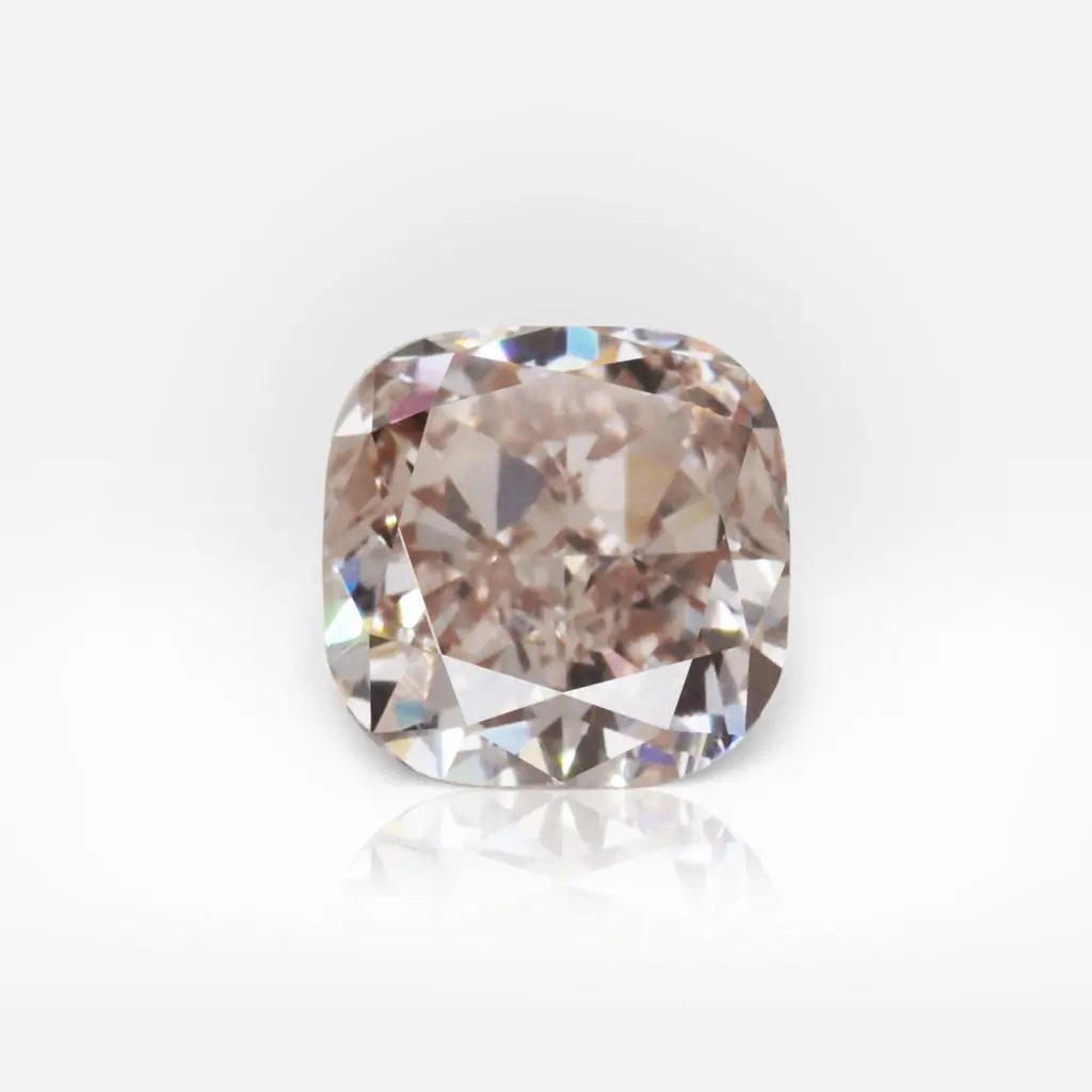 0.51 carat Fancy Brownish Orangy Pink SI1 Cushion Shape Diamond GIA