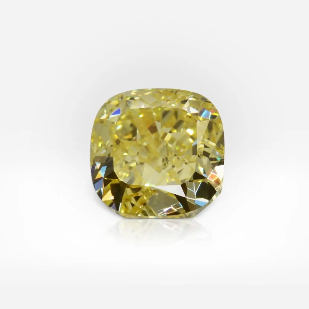 1.79 carat Fancy Vivid Yellow VS2 Cushion Shape Diamond GIA