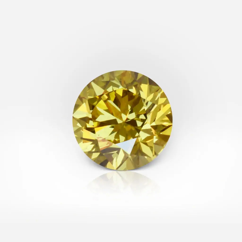 1.01 carat Fancy Deep Brownish Greenish Yellow SI1 Round Shape Diamond GIA - picture 1