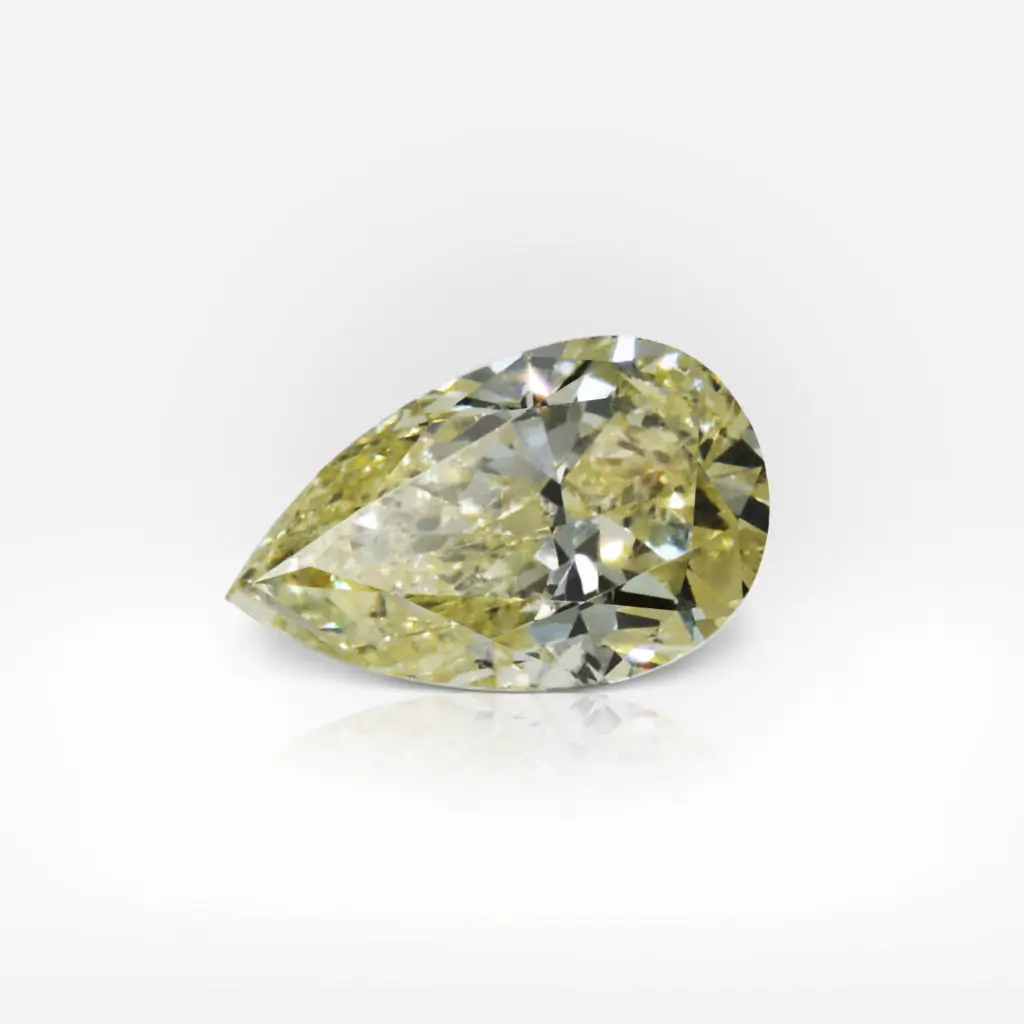 1.04 carat Fancy Light Yellow SI2 Pear Shape Diamond GIA