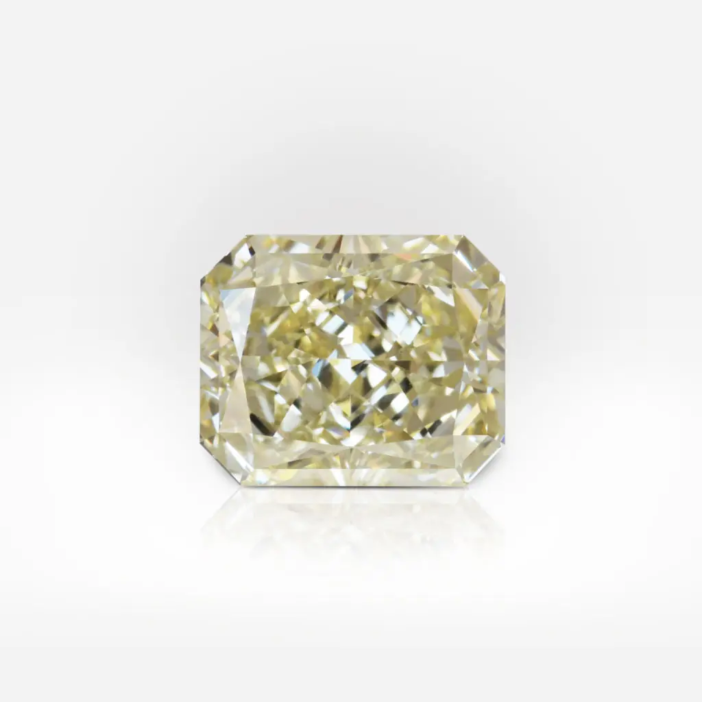 1.53 carat Light Yellow (U-V) SI1 Radiant Shape Diamond GIA