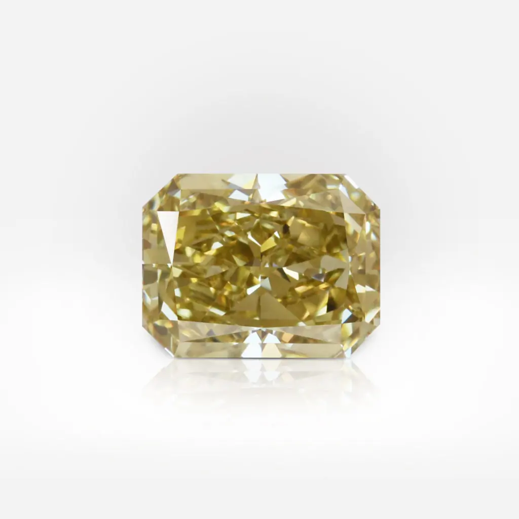 1.70 carat Fancy Brownish Greenish Yellow VS1 Radiant Shape Diamond GIA