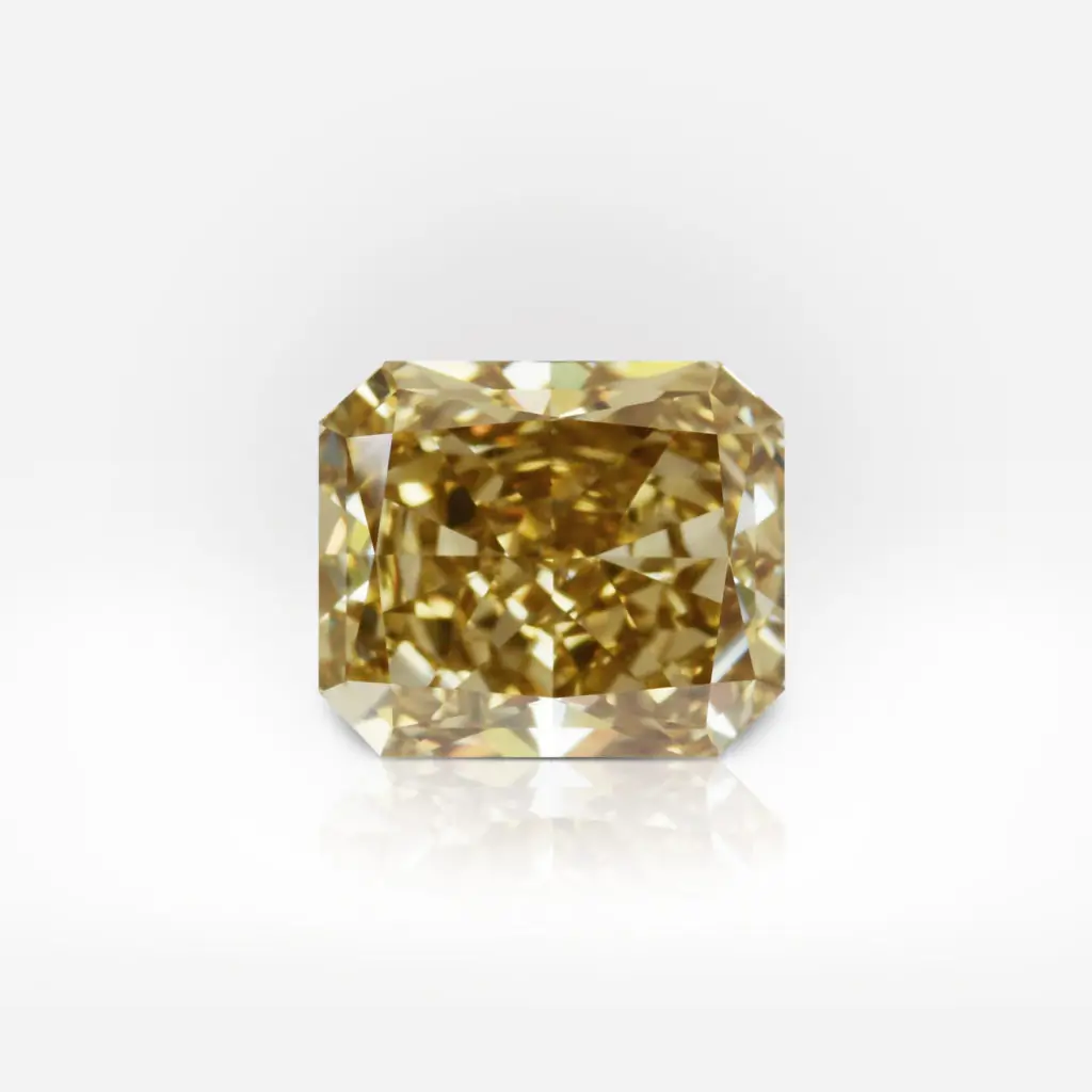 1.57 carat Fancy Deep Brownish Yellow VVS1 Radiant Shape Diamond GIA - picture 1