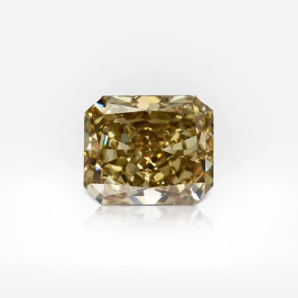 1.57 carat Fancy Deep Brownish Yellow VVS1 Radiant Shape Diamond GIA | 7.32 x 6.15 x 3.85 - picture 1