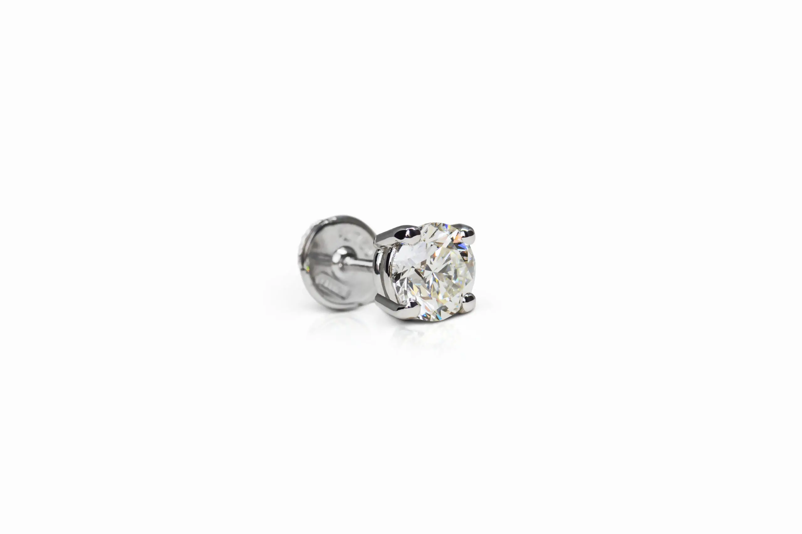 1.0 and 1.01 carat Studs Pair I SI1 Round Shape Diamonds GIA - thumb picture 1