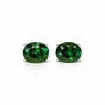 5.97 carat Pair of Studs Oval Shape Verdelite Brazilian Tourmaline - thumb picture 1