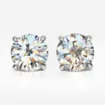 1.01 and 1.01 carat Studs Pair E VVS1 VS1 Round Shape Diamonds GIA - thumb picture 1