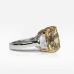 8.19 carat Fancy Deep Brownish Yellow SI1 Cushion Shape Diamond Ring GIA - picture thumb 1