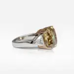 11.64 carat Fancy Dark Brown-Yellow SI1 Cushion Shape Diamond Ring GIA - picture thumb 1