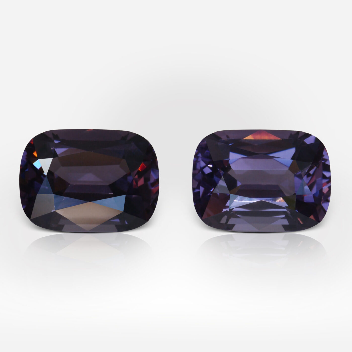 1.85 and 1.78 carat Pair of Cushion Shape Burmese Spinel - picture 1