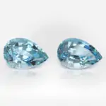 3.73 carat Pair of Pear Shape Blue Brazilian Aquamarine - thumb picture 