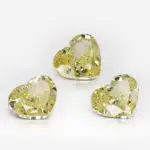 2 ct each Fancy Intense Yellow Heart Shape Diamond Studs GIA - picture thumb 1