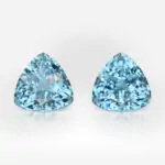 5.30 carat Pair of Triangle Shape Vivid Blue Brazilian Aquamarine - thumb picture 