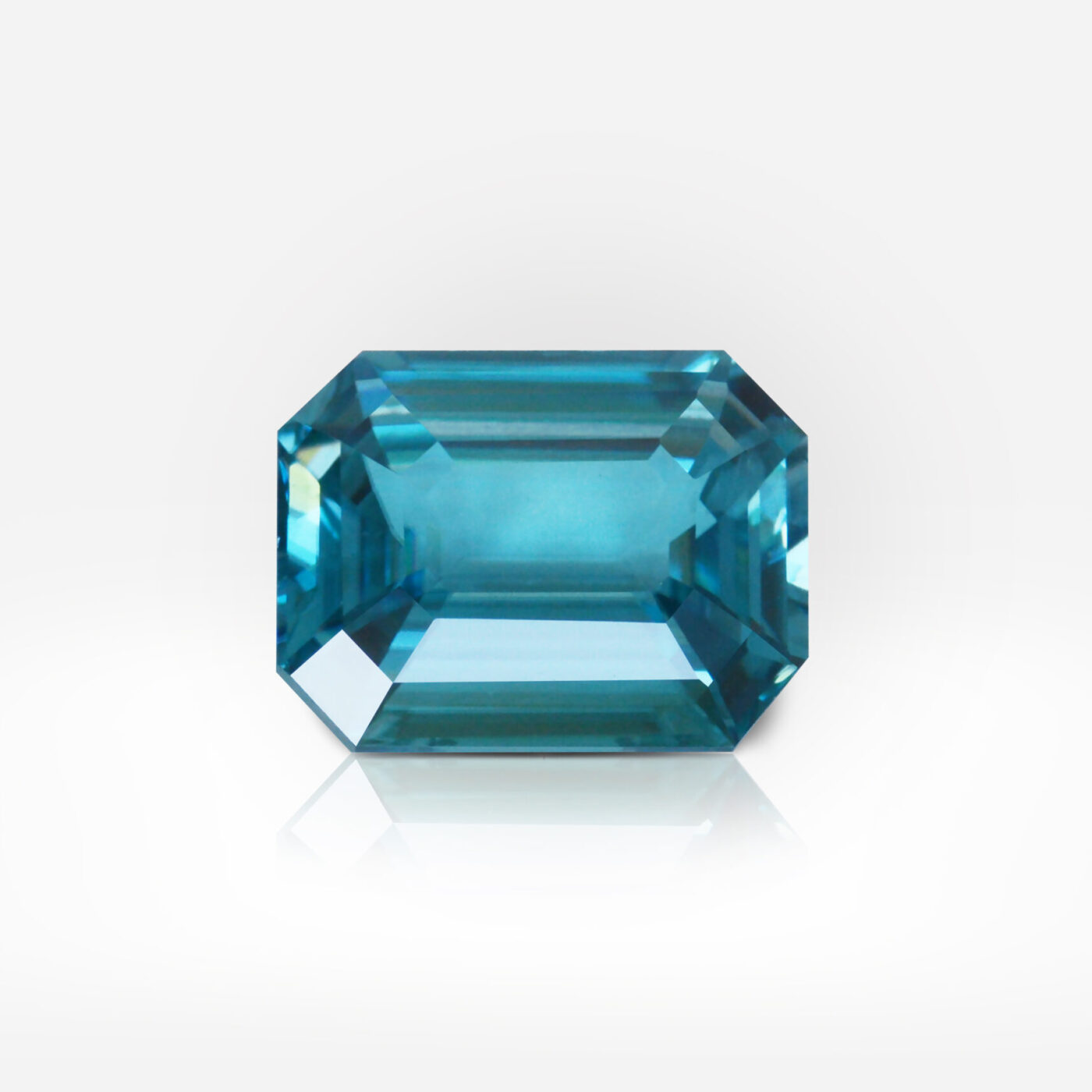 3.07 carat Zircon Intense Blue Emerald Shape - picture 1