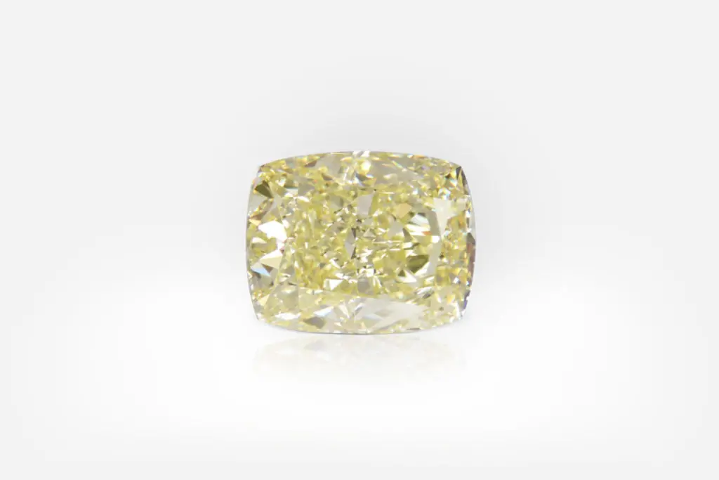 4.09 Carat Fancy Yellow IF Diamond Cushion Shape GIA