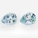 5.04 carat Pair of Light Blue Pear Shape Brazilian Aquamarine - thumb picture 