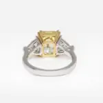 5.02 carat Fancy Yellow SI1 Radiant Shape Diamond Ring GIA - picture thumb 1