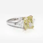 5.02 carat Fancy Yellow SI1 Radiant Shape Diamond Ring GIA - picture thumb 1