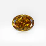 0.71 Carat Fancy Deep Brownish Orangy Yellow SI2 Oval Shape Diamond GIA - thumb picture 