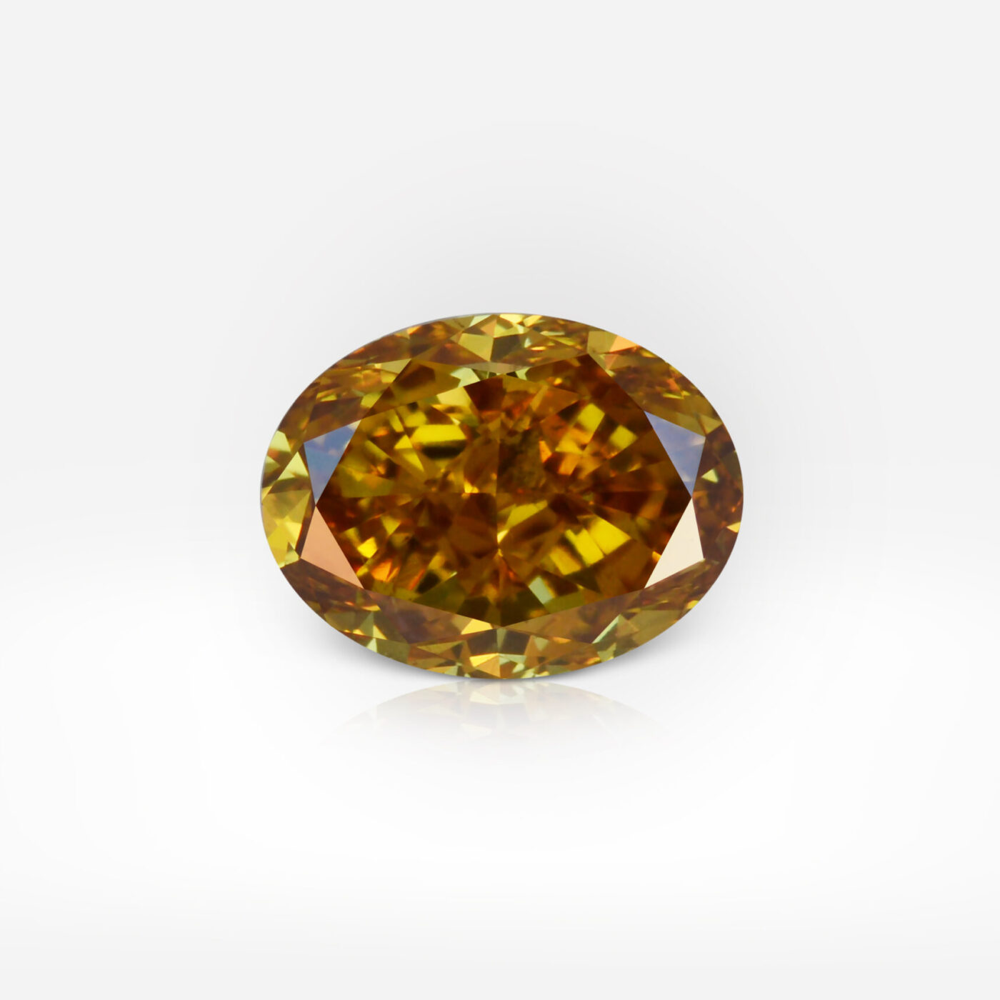 0.56 Carat Fancy Deep Brown-Orange VS2 Oval Shape Diamond GIA - picture 1