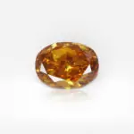 0.55 Carat Fancy Deep Brownish Orangy Yellow SI2 Oval Shape Diamond GIA - thumb picture 