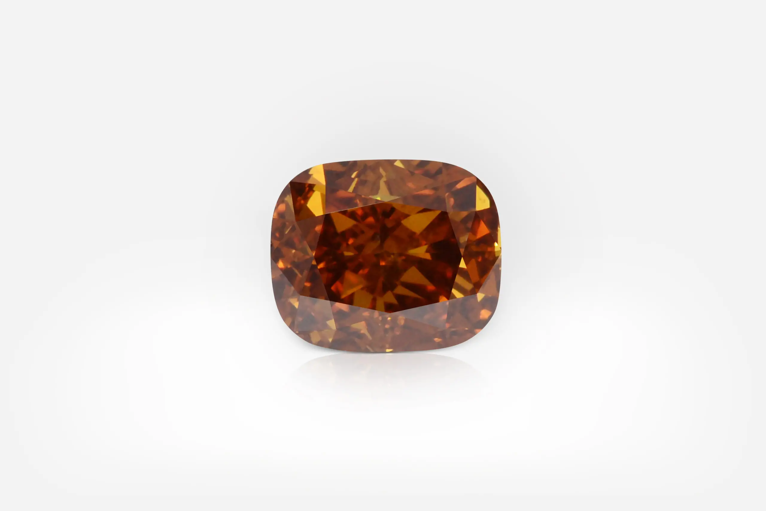 0.51 Carat Fancy Deep Brown-Orange SI2 Cushion Shape Diamond GIA - picture 1