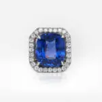 4.04 carat Blue Sapphire Cushion shape Pendant SSEF - thumb picture 1