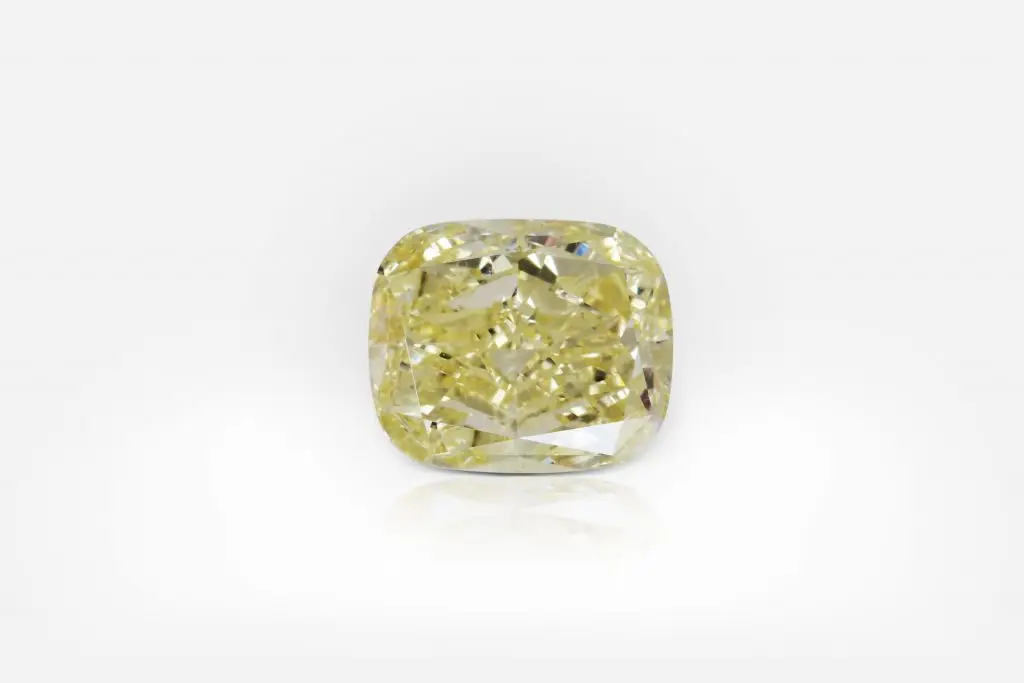 1.01 Carat Fancy Yellow Cushion Shape I1 Diamond GIA