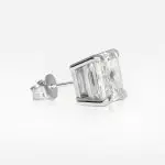 5.01 and 5.05 Carat Pair of G color Square Emerald Cut Shape Diamond Studs GIA - picture thumb 1