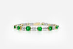 Asher Cut Emerald Diamond Bracelet - thumb picture 1