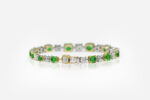 Asher Cut Emerald Diamond Bracelet - picture thumb 1