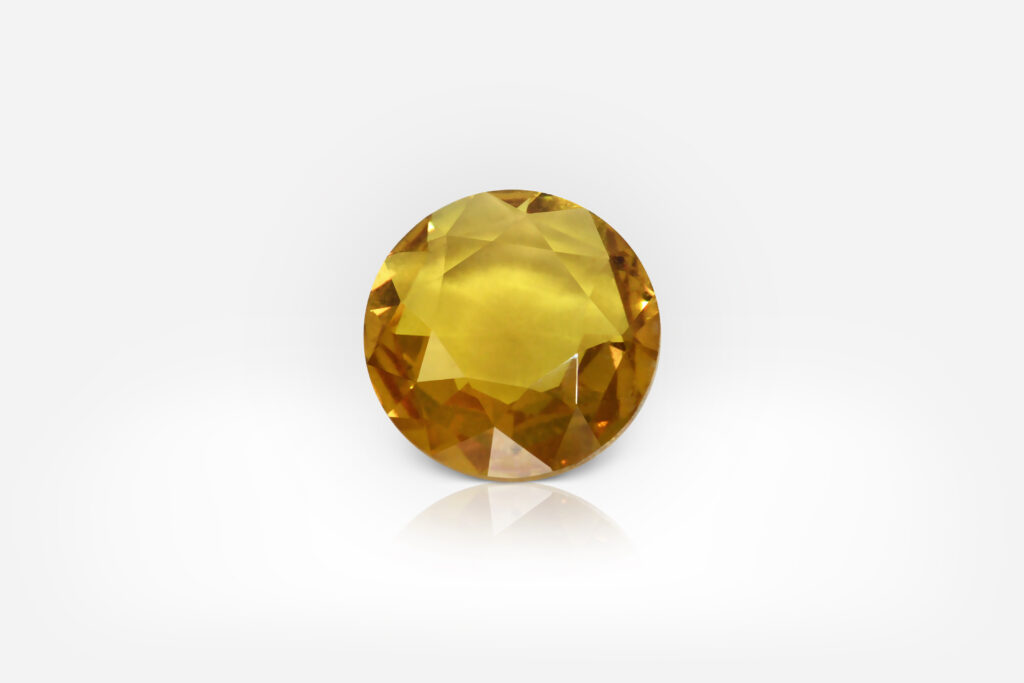 3.23 carat Deep Yellow Rose Cut Sapphire - picture 1